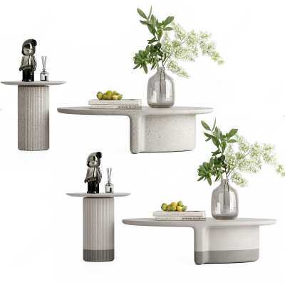 侘寂组合茶几3D模型下载